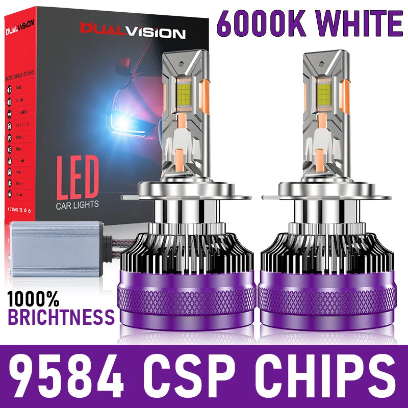 

K5C H7 H4 H1 LED Headlights 24PCS CSP Canbus No Error H11 H8 H9 9005 HB3 9006 HB4 9012 HIR2 STG Car Light Copper Tube Fog Lamps