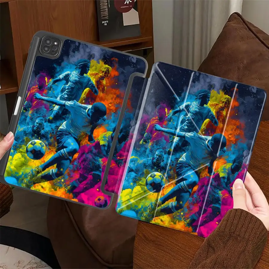 

Tablet Case For iPad Mini 6 7 Air 4 5 M3 M2 1 2 M4 11inch Pro 11th 10th 9th 8th 7th 12.9inch 2025 Holder Cover Soccer Match
