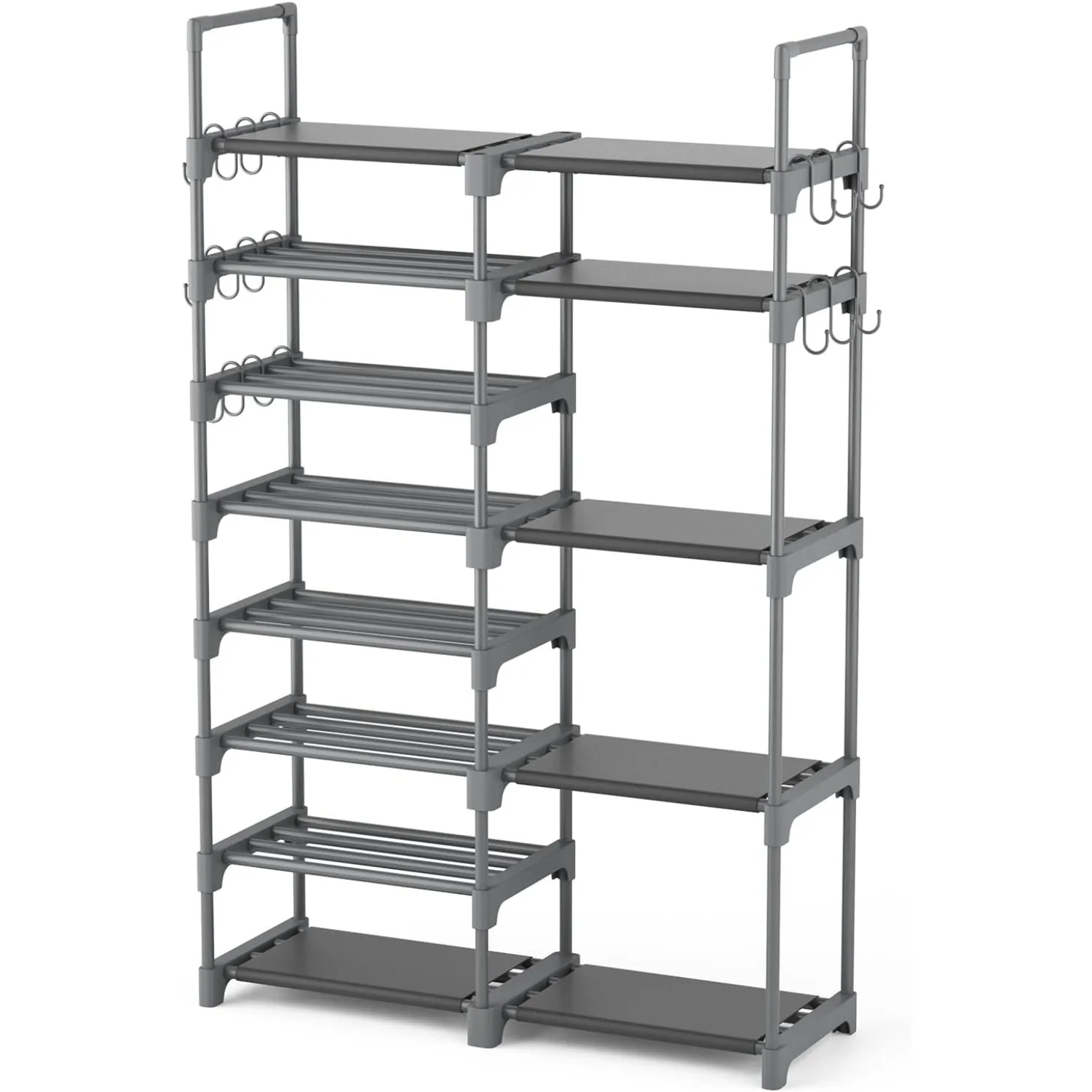 

Shoe Rack, Shoe Storage Organizer for Closet Entryway Garage Bedroom,8 Tier Tall Metal Shoe Shelf for 26-32 Pairs Boots & Shoes