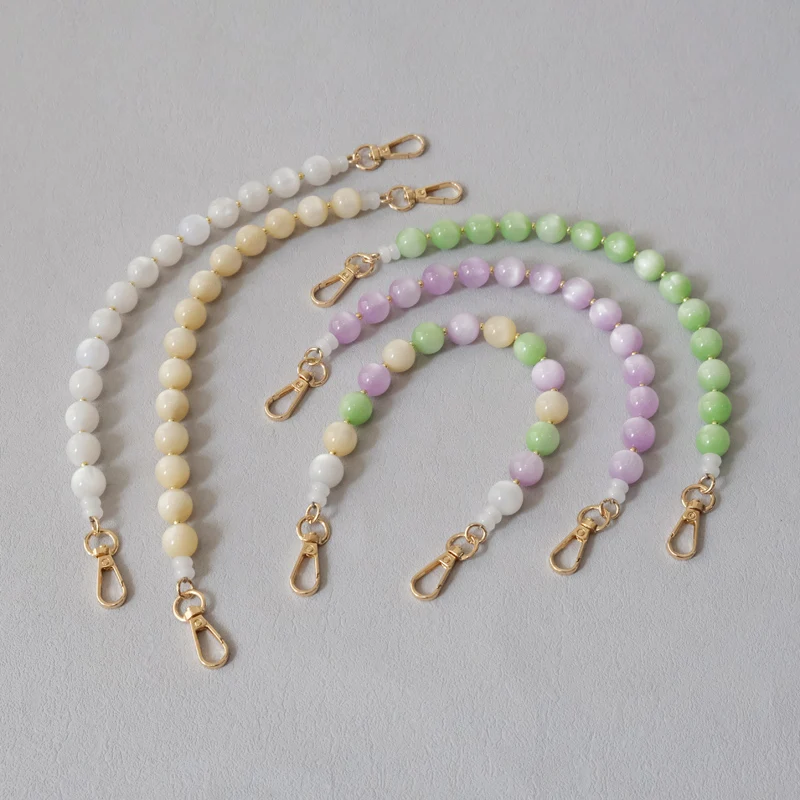 New Fashion Woman Bag Accessory Detachable Candy Beaded Chains Cute Acrylic Luxury Strap Women Elegant Bag Handle Beads Chain