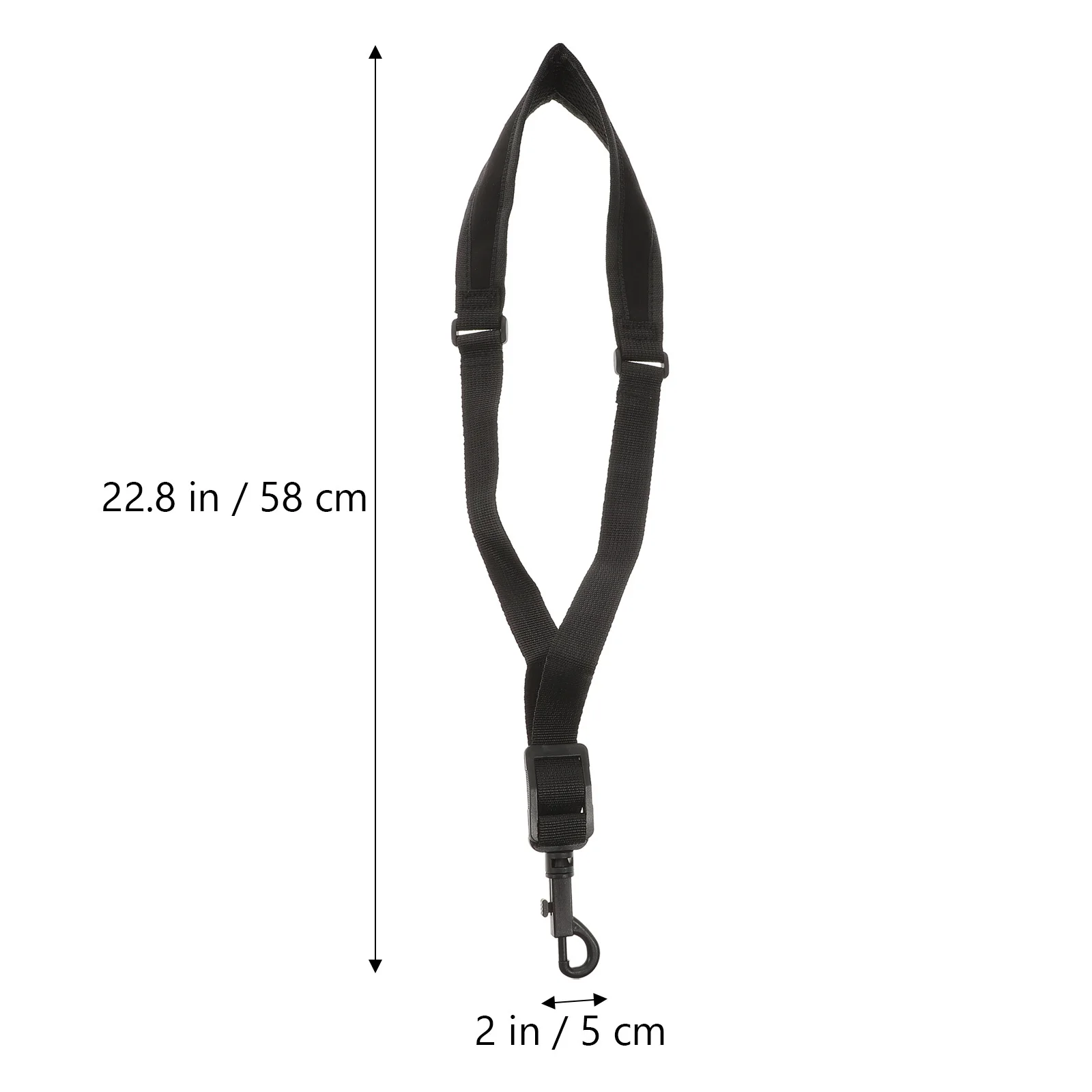 

Saxophone Belt with Hook Adjustable Length Durable Nylon Black Portable Design for Travel and Outdoor 5300x500x150cm