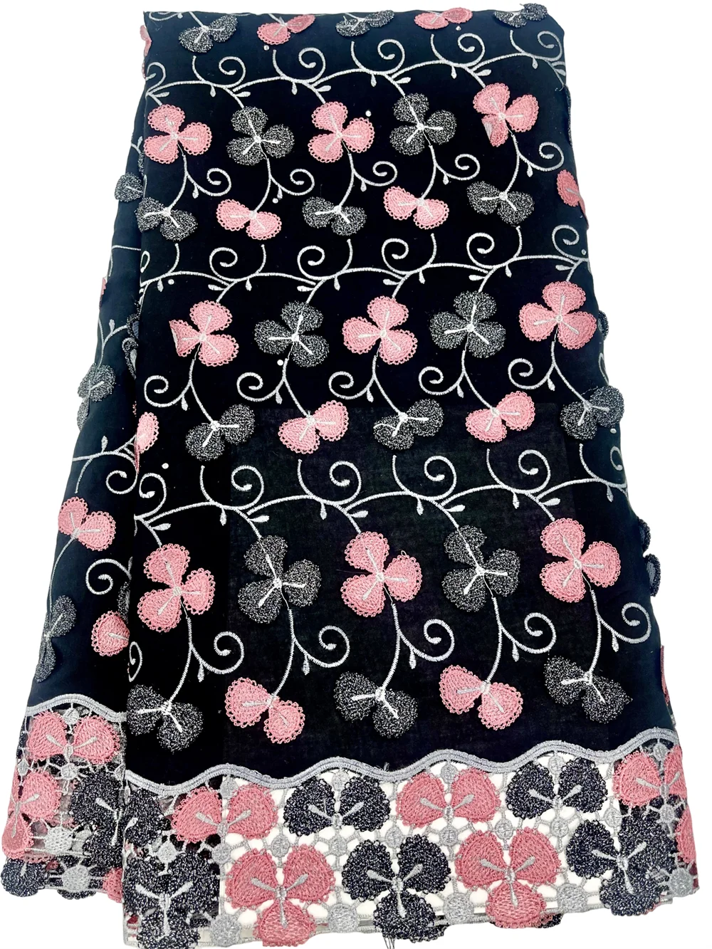 3D Bloemen Afrikaanse 100% Katoenen Zwitserse Voile Kantstoffen Hoge Kwaliteit Nigeriaanse 2026 Dames Feestmateriaal Voor Kleding En Naaien