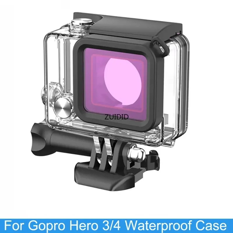 ZUIDID For Go Pro Accessories 60M Waterproof Diving Camera Camcorder Housing Case for Gopro HD For Hero4/3 3+Cover Accessory