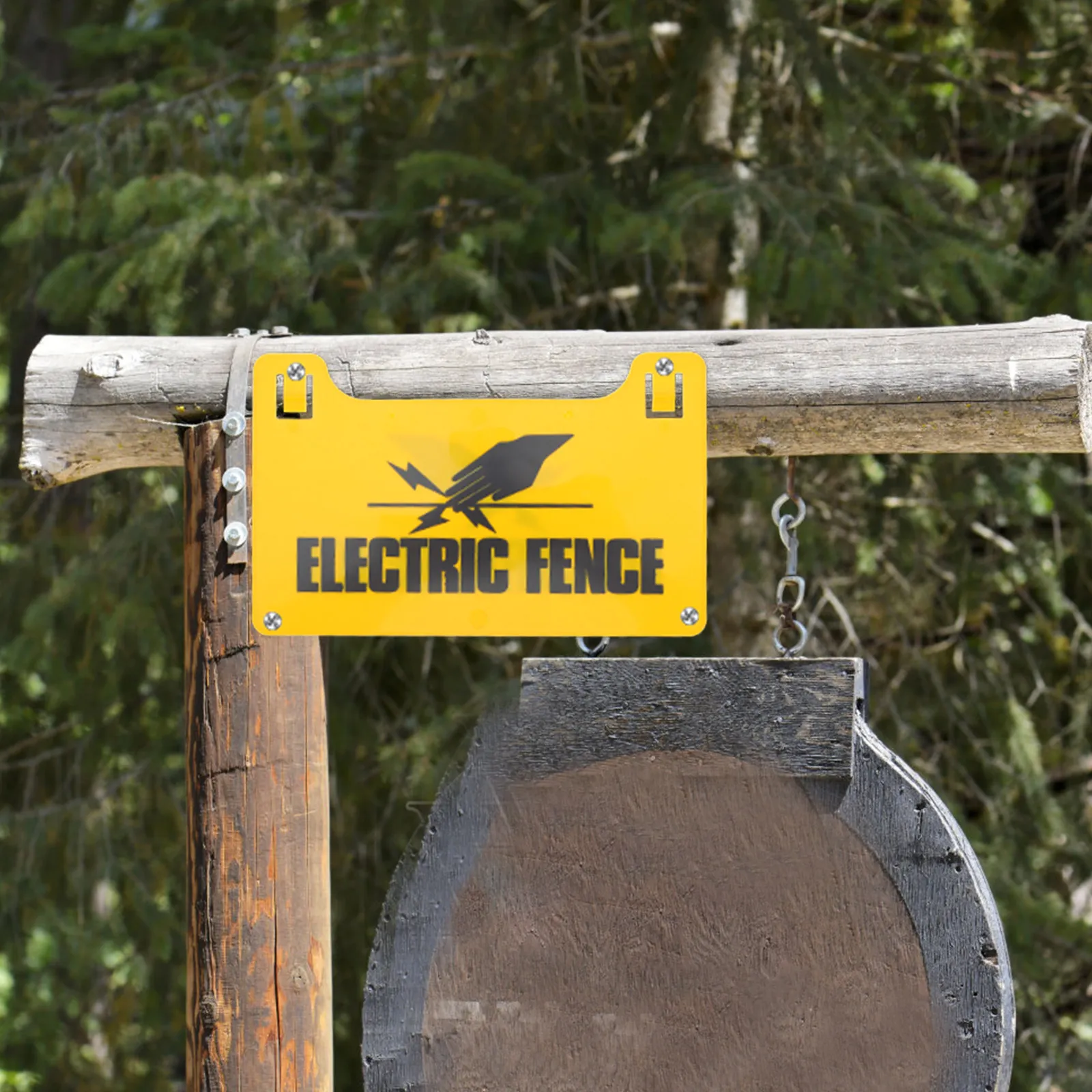4Pcs Electric Fence Safety Warning Signs Plastic High Voltage Caution Panels Farm Home Yard Outdoor Warning Electric Shock