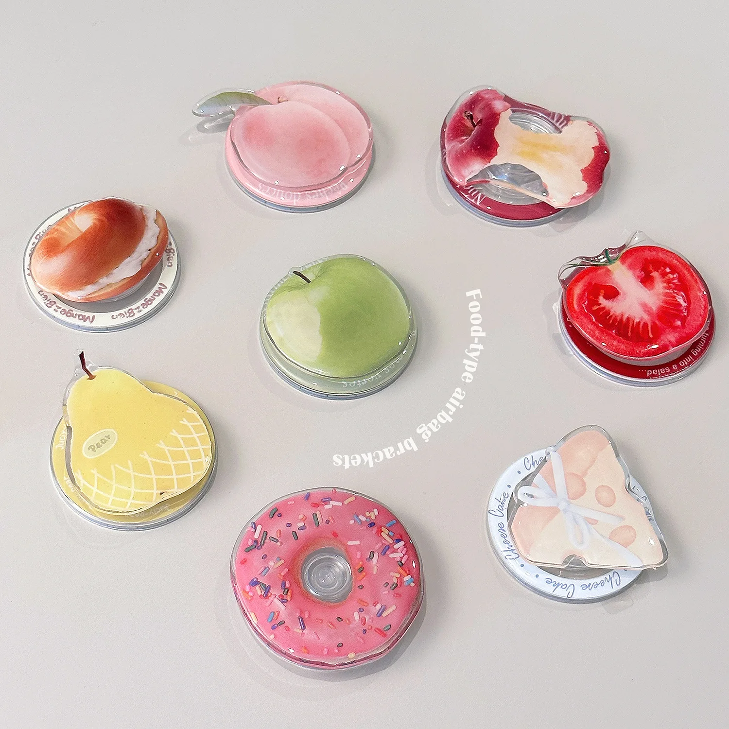 

Ins Style Food Magnetic Phone Grip Holder Universal Cute Fruit Phone Table Stand Bracket Magnet Finger Socket for Cell Mobile