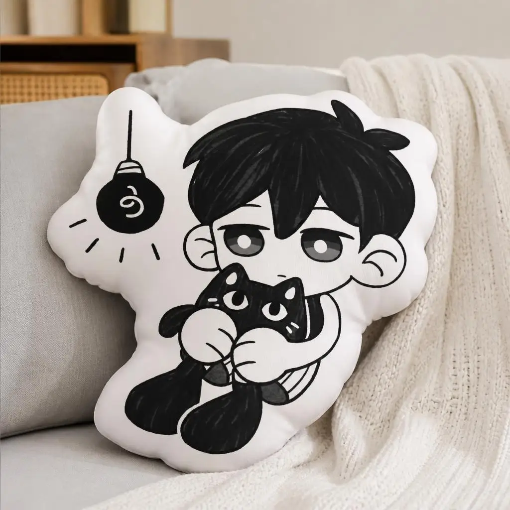 OMORI Plush Pillow Cushion Irregular Stuffed Throw Pillow Home Decor Gift Sofa Bed Couch