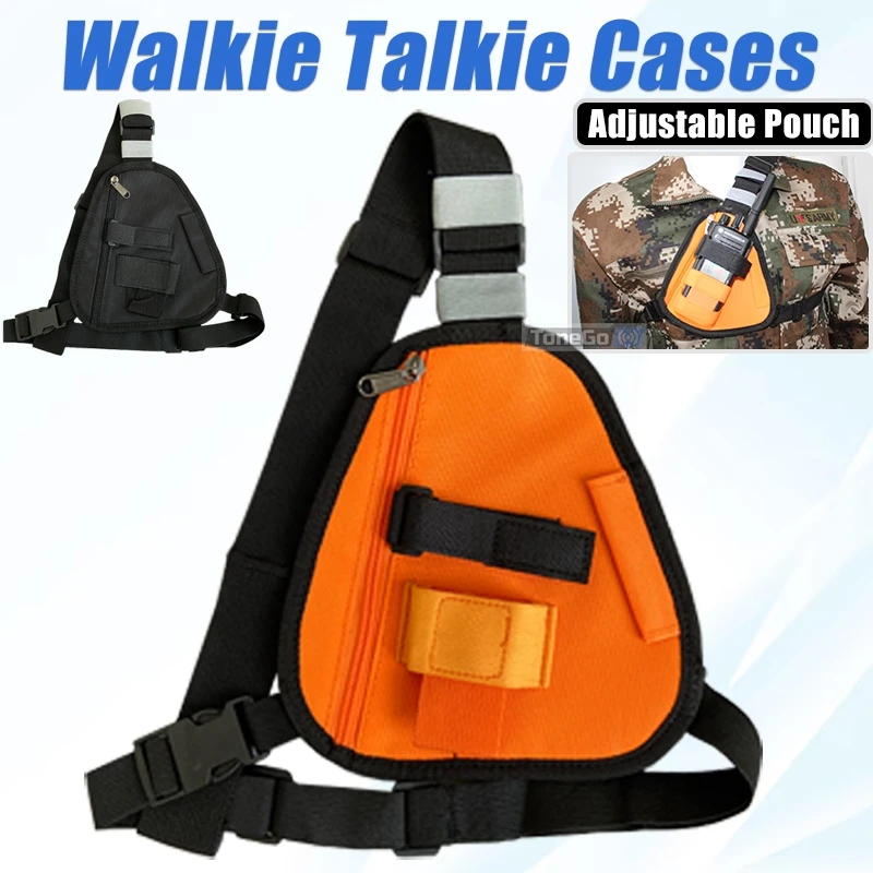 

Нагрудный ремень для рации, сумка для радиокобуры на плечо, регулируемая сумка, кобура, сумка для радиостанций Baofeng Quansheng TYT Ham Radio