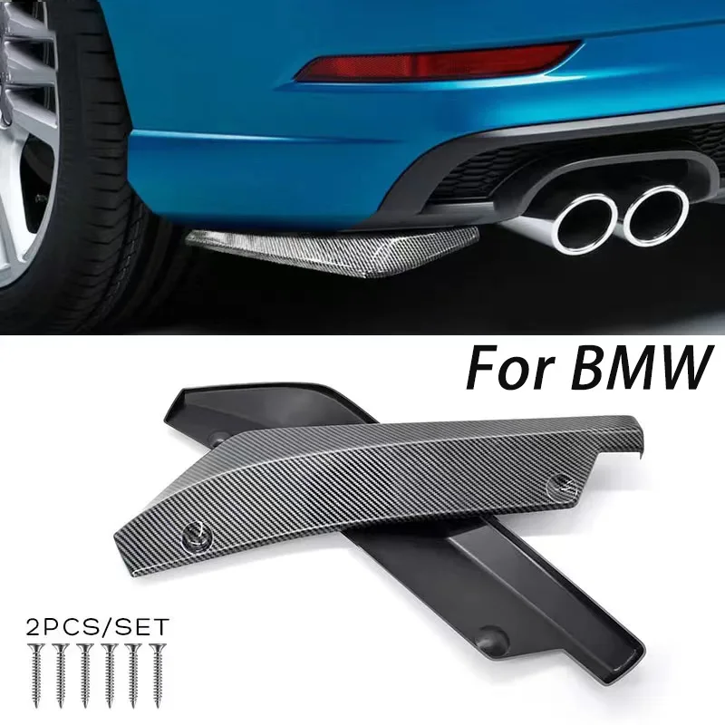 2Pcs Rear Bumper Lip Wrap Angle Diffuser Splitter Canard Spoiler For BMW X5 X7 E46 E91 E92 E90 E93 E81 E82 E87 E65 Notice Size！