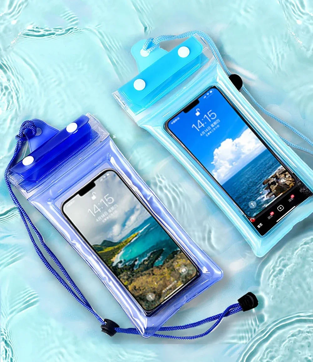 Waterproof Phone Case Pouch Swimming Floating Bag Cover For iPhone 13 14 15 16 Pro Samsung S23 S25 Xiaomi Huawei Below 6.8''