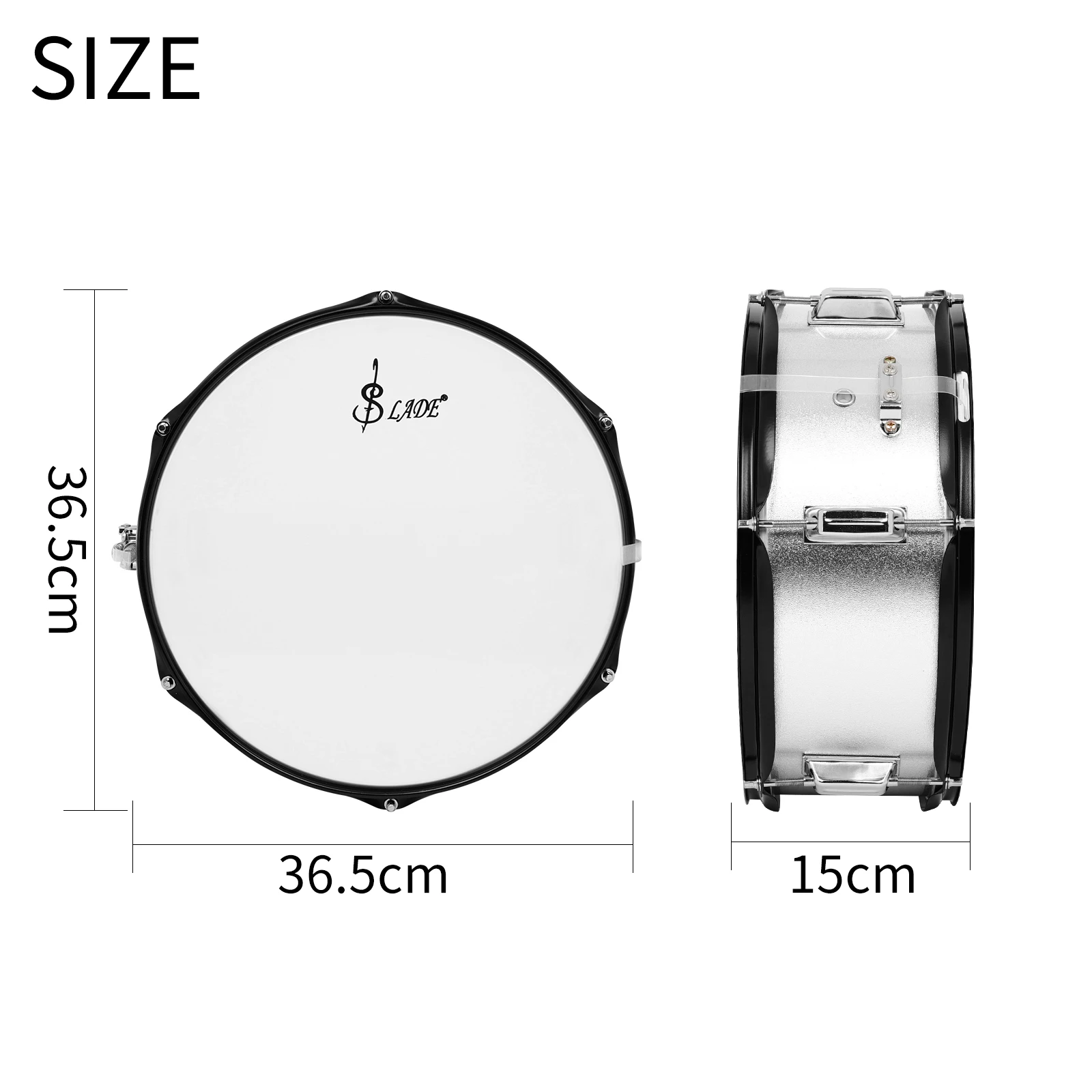 SLADE 14 Inch Snare DrumWith Bag Drumsticks Key Straps Damper Good Quality Snare Drum With Accessories Percussion Instrument