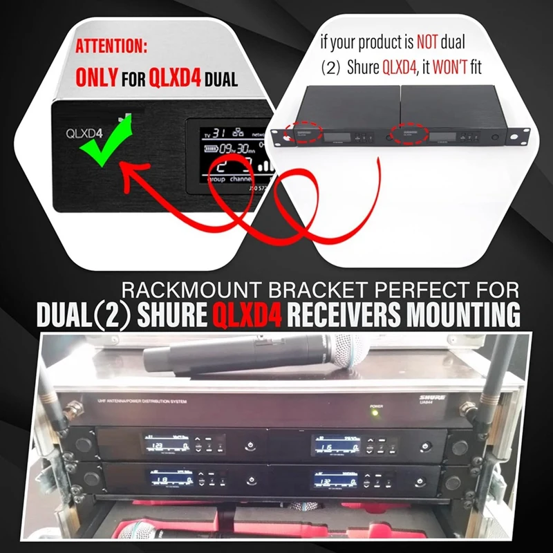 Rack Mounting Bracket Antenna Extension Cable Rack Kits For Shure SLX Wireless Receiver SLX14 SLX24 Wireless Microphone