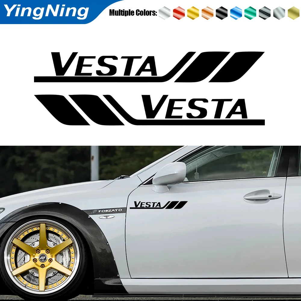 

2pcs Car Small Stickers Vinyl Car Body Creative Car Fender Decorative Leaf Door Decal Stickers For LADA VESTA Auto Accessories