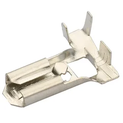 100pcs/lot 6.3 Flag Type Plug with Lock Spring 7-shaped Right Angle 250 Elbow Terminal B