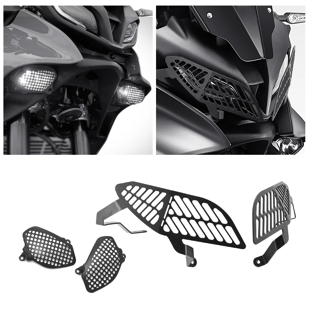 

Matte Black Headlight Protector Guards For Yamaha Tracer 9 Tracer9 GT 2021 2022 Motorcycle Head Light Protection Grill Cover