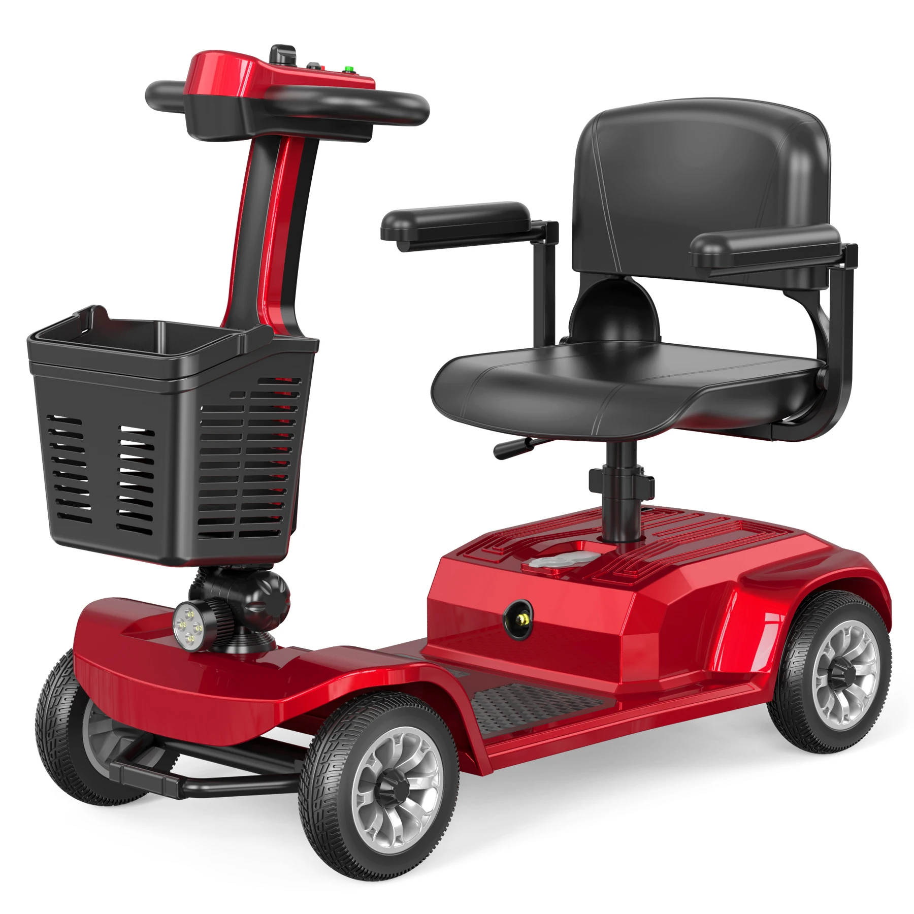

Unificare X-RED 12AH 4-Wheel Foldable Electric Mobility Scooter for Seniors & Handicapped Swivel Seat & Electromagnetic Brake