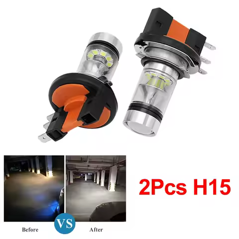 2x H15 LED Headlight Bulbs 6000K 20SMD High Beam DRL Bulbs Kit For CAR DOWN LIGHT H1 H3 H4 H6 H8 H9 H11 H16 Aotu Lights Lamps