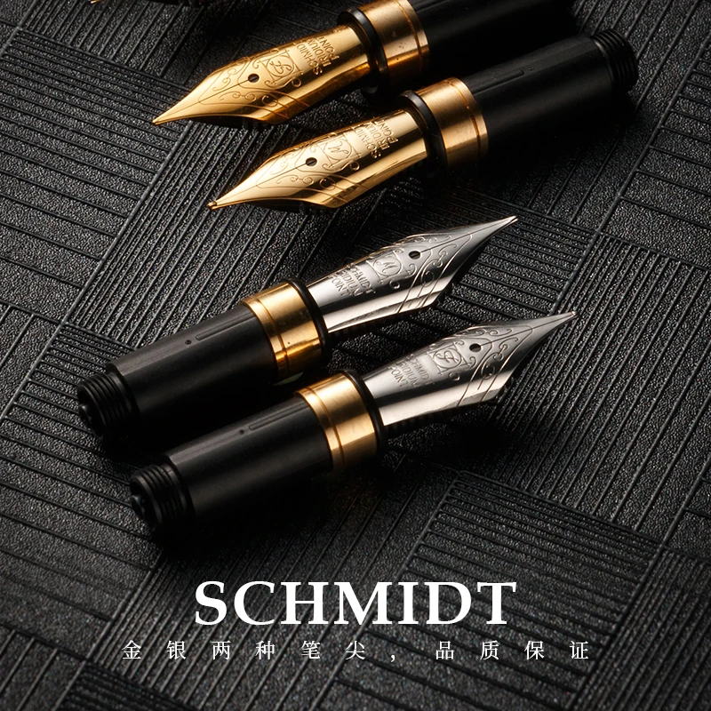 

SCHMIDT German No. 5 26 Mm No.6 35mm EF/F/M 0.38/0.5/0.7MM Nib Golden Silver Nib Fountain Pen School Supplies Writing Pen Refill