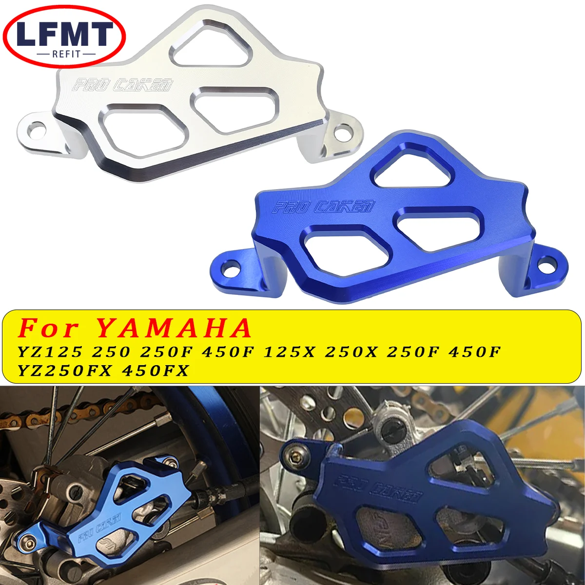 

Motorcycle CNC Rear Brake Caliper Guard Protector Cover For YAMAHA YZ125 YZ125X YZ250 YZ250F YZ250FX YZ450F YZ450FX 2021-2024