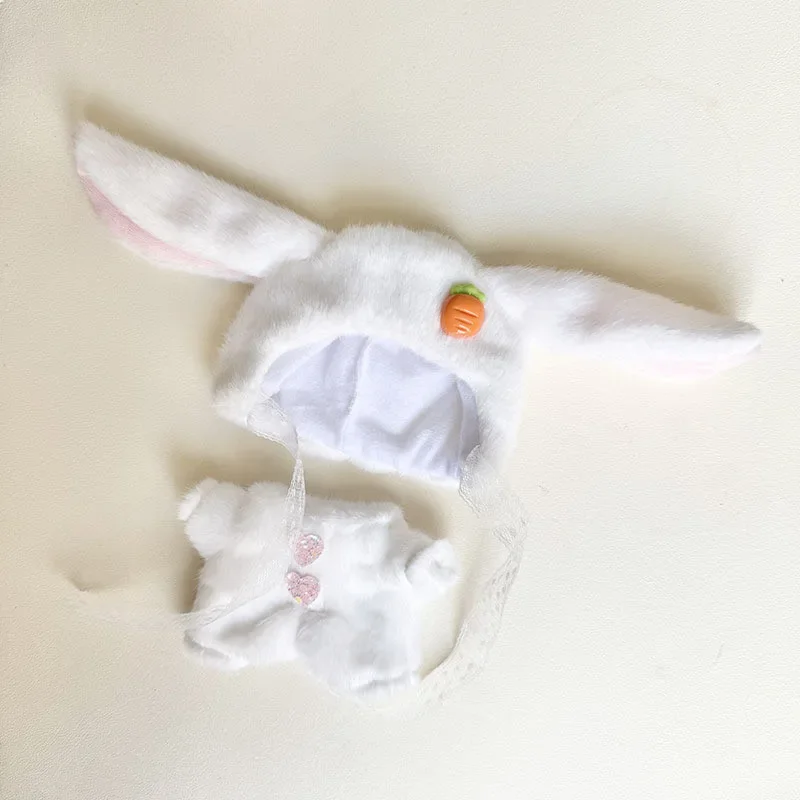 Labubu Clothes Outfit Accessories for 17cm Labubu V2 V1 Plush Idol Doll's Clothing White Rabbit Labubu Accessories