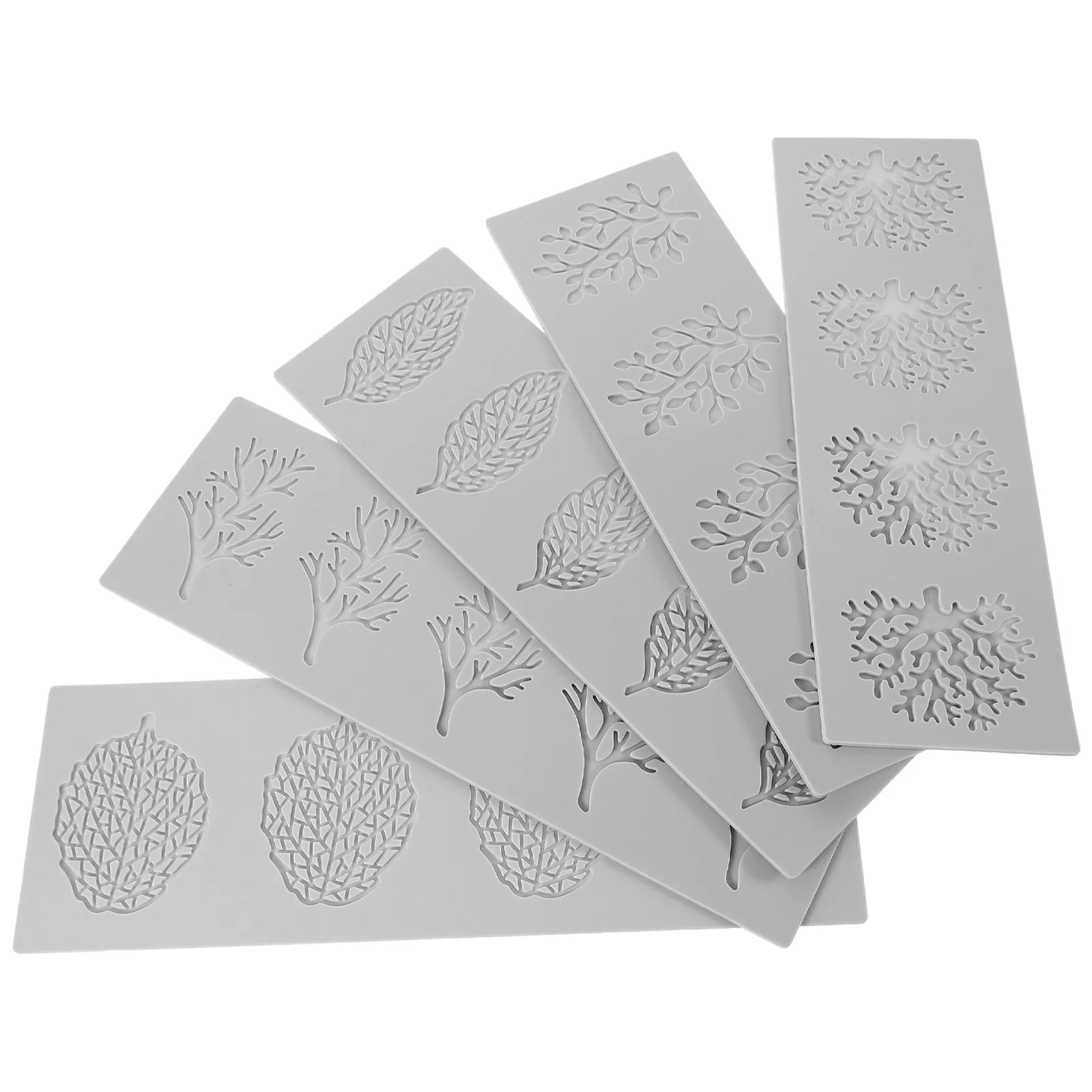 Stampo per fondente in silicone a forma di foglia da 5 pezzi per torta al cioccolato, accessorio da cucina fai da te, strumento di cottura per stampo flessibile riutilizzabile