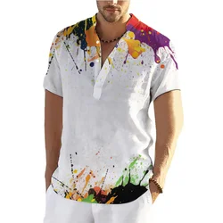 Sommer T-Shirt für Männer T-Shirts Graffiti Kurzarm Tops 3D-Shirts lässig Streetwear Modedesigner Kleidung Herren Henleys Shirt