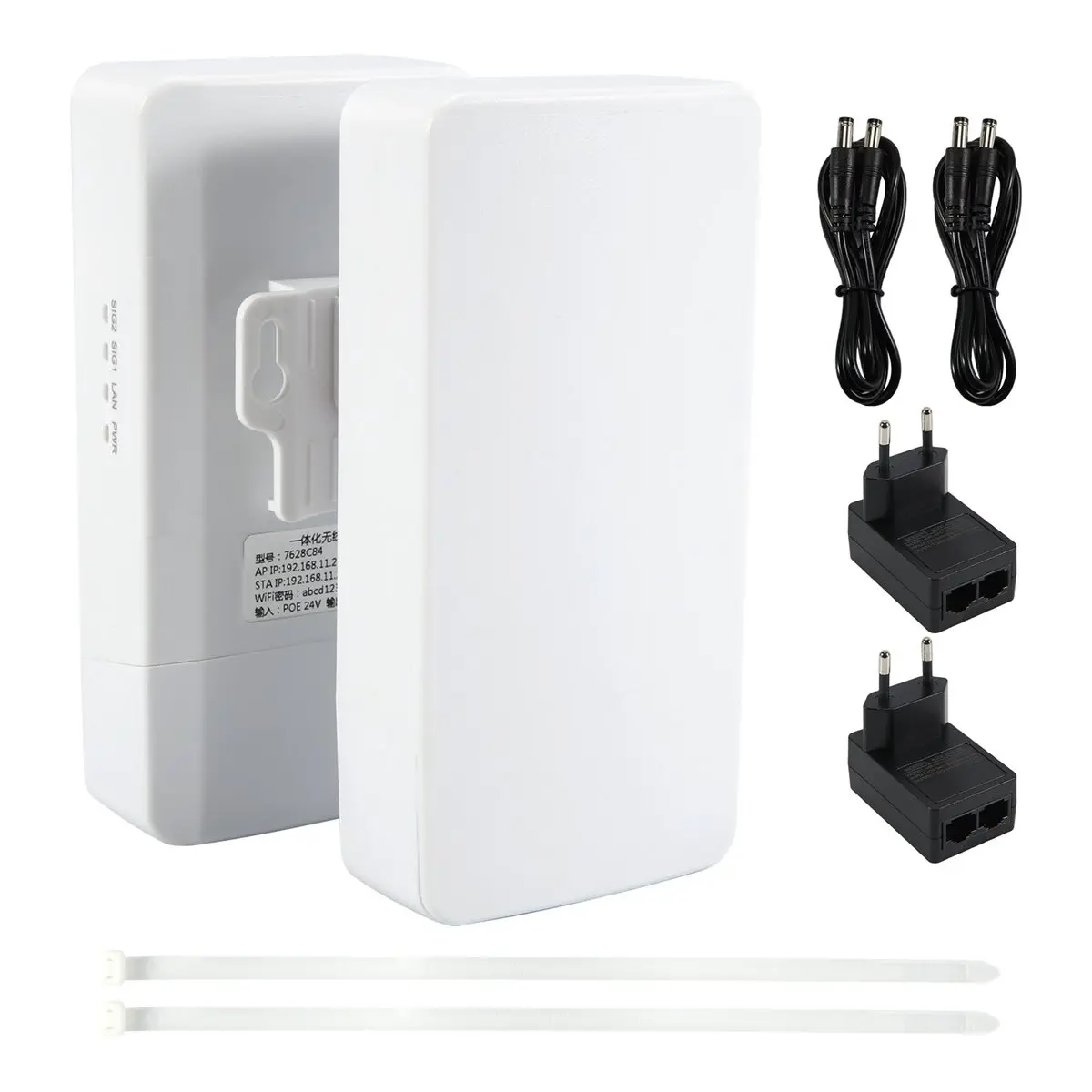 A49T Outdoor WIFI Router Wireless Bridge 2.4G Wifi Repeater 300Mbps Point to Point Wifi Signal Amplifier Range 1KM EU Plug