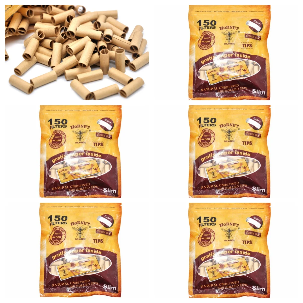 750 قطعة خطر الدبور 6 مللي متر سليم قبل توالت الطبيعية غير المكررة ورقة تصفية المتداول نصائح سليم اكسسوارات السجائر هدية للرجال