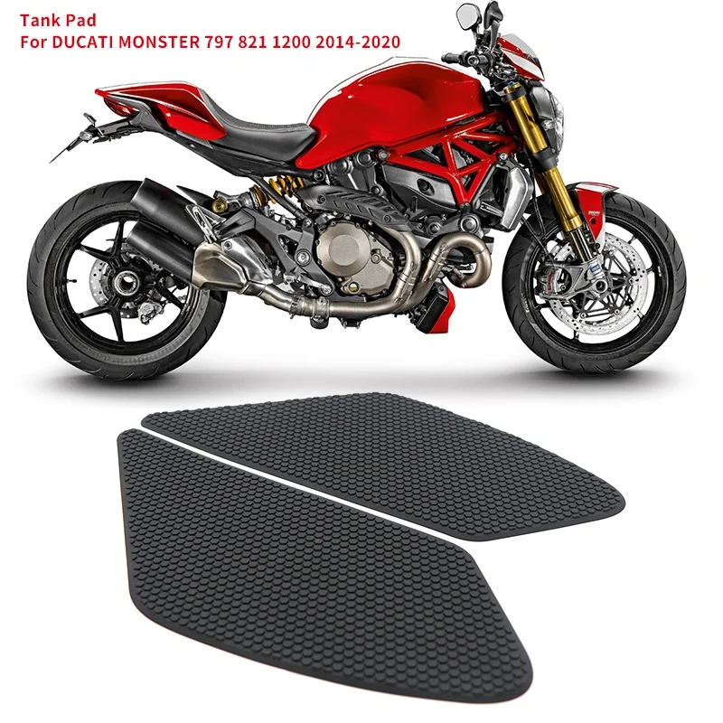 Motorcycle Protector Tank Traction Pad Side Gas Knee Grip Protector For DUCATI MONSTER 797 821 1200 2014-2020