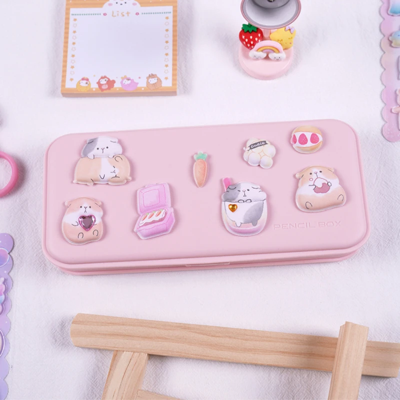 1Pc Kawaii Cartoon Animal Bubble Sponge 3D Sticker Fun Cute Children's Toy Crystal Bulgy Paster Phone Case Stationery DIY Deco