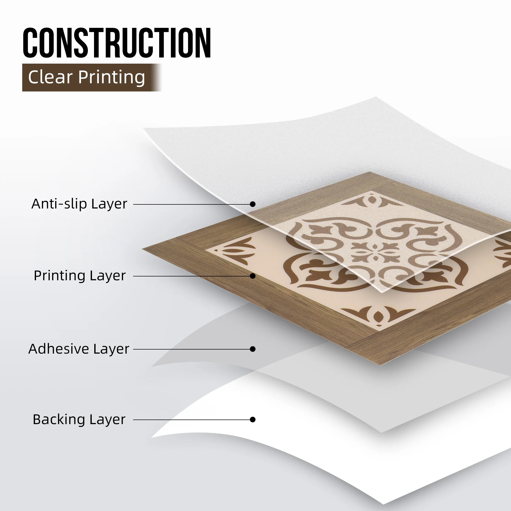 11.8 in. x 11.8 in. Wood Grain PVC Floor Tiles for Bedrooms, Self-adhesive (10-Pack)for US