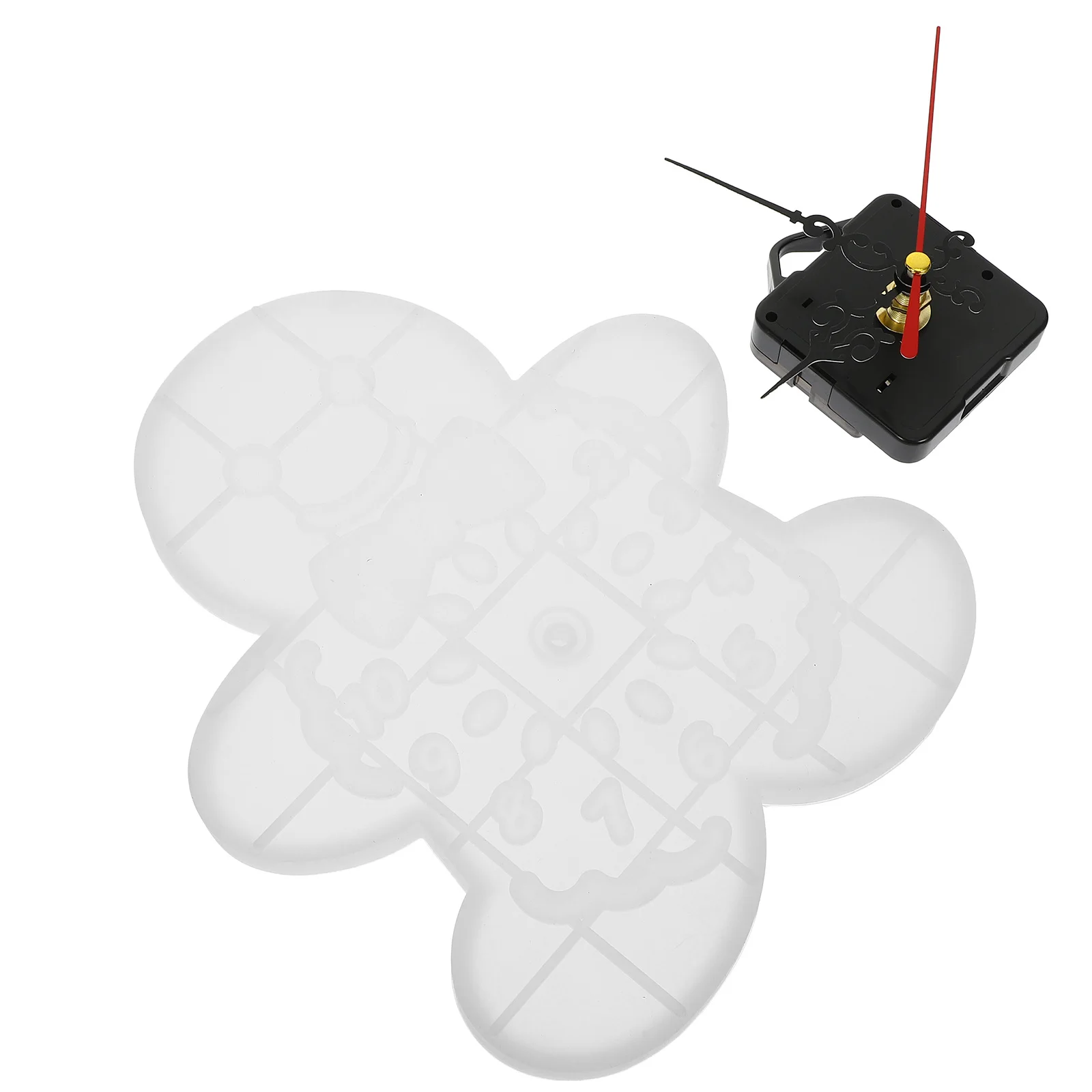 

1Set Portable Reusable Silicone Clock Molds with Smooth Surface for DIY Epoxy Resin Handicraft Projects Silicone Mold