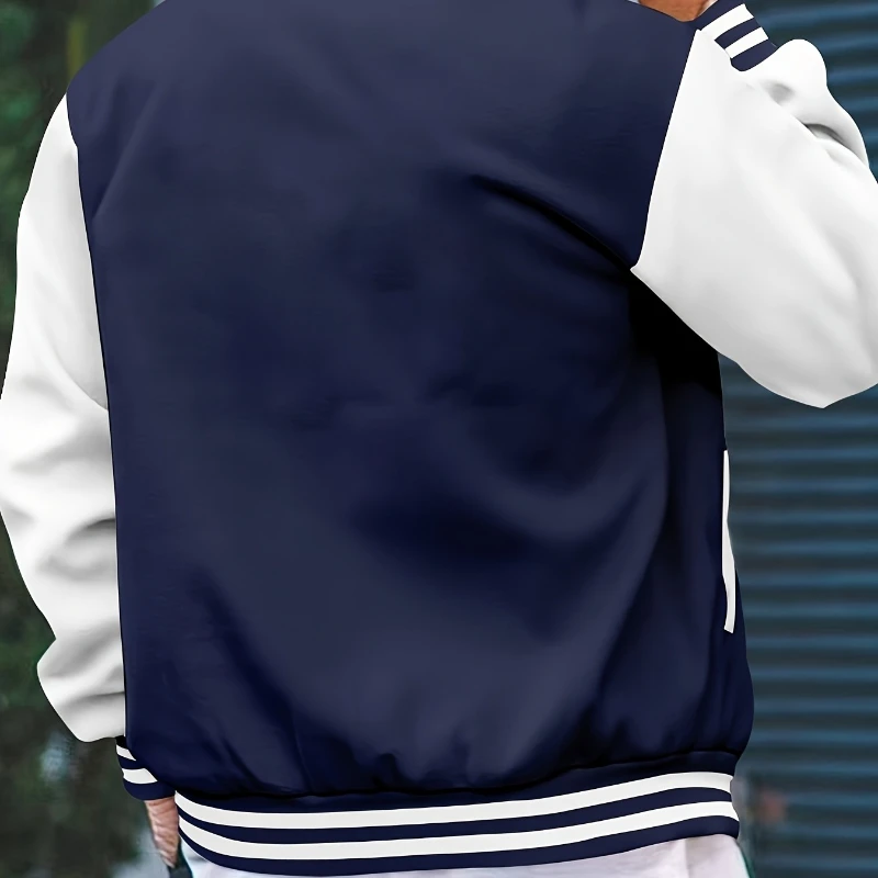 

American Retro Men's Casual Autumn and Winter Fashion Baseball Jacket, Warm Streetwear, Men's and Women's Casual Sports Jacket