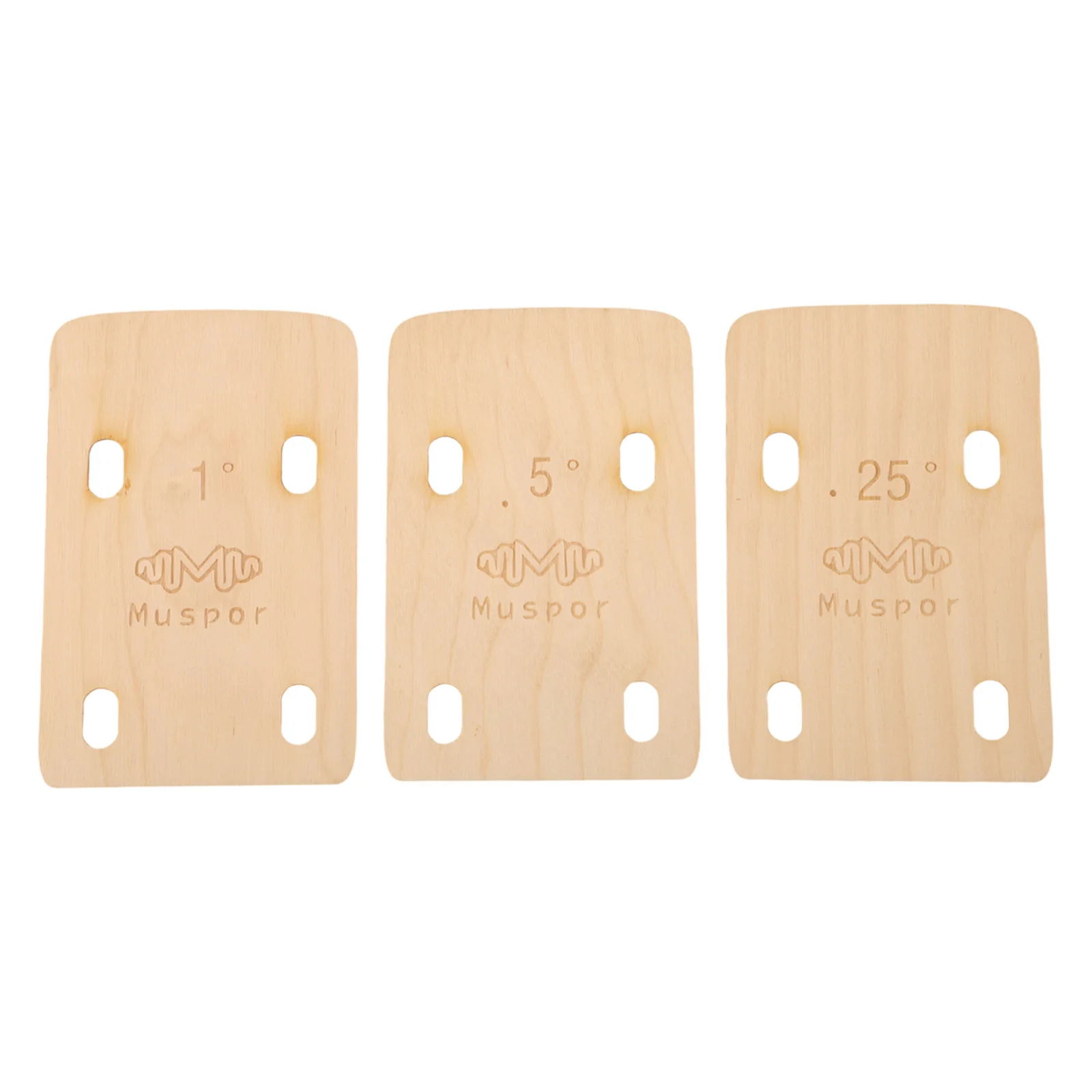 3pcs Bass Neck Shims Neck Shims Bass Neck Shims Neck Shims Tapered Maple Shims Three Different Degrees Prevents Moisture-related