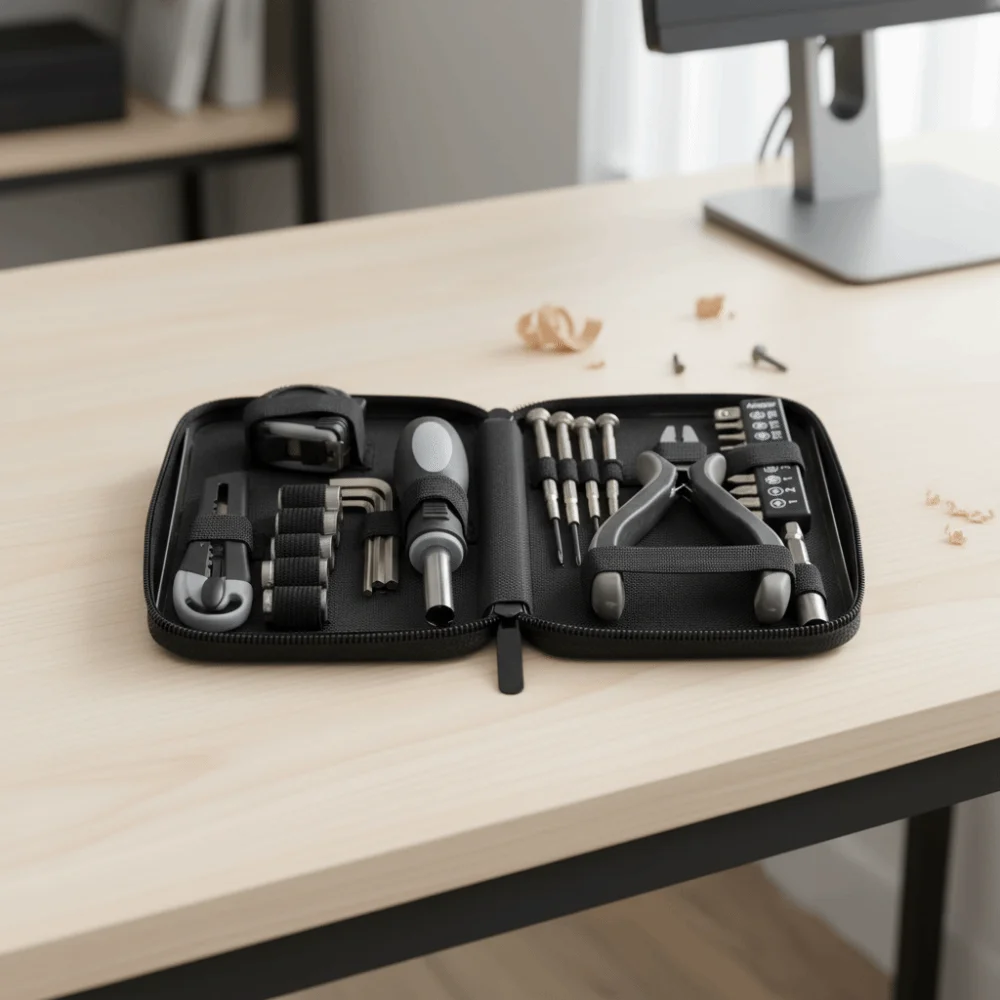 

Металлический набор инструментов из 27 предметов. Прочный железный жестяной ящик. Набор оборудования. Печать логотипа. Жестяная коробка. Набор инструментов. Набор аппаратных средств.