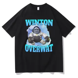 Winton Overwat Meme Funny Meme Tshirt Men's Summer Tees Men Women Fashion Oversized Streetwear Male Vintage Casual Loose T-shirt