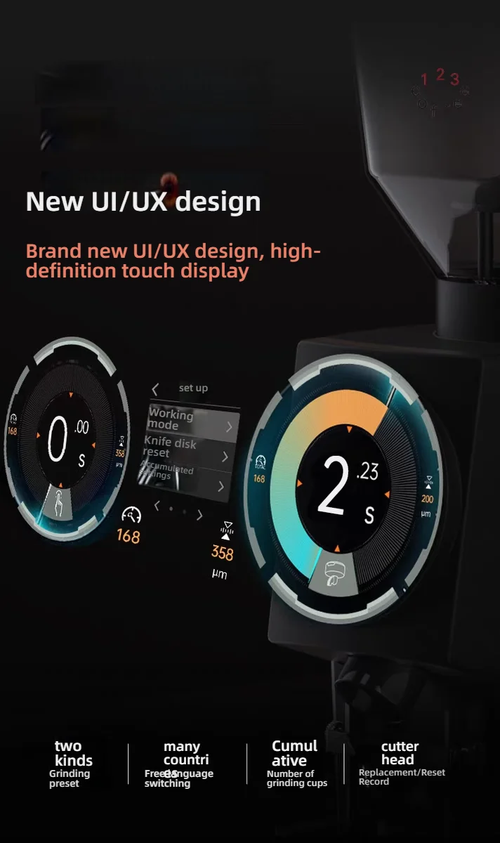 HomeWise GE83 komercyjny młynek do kawy plazmowa konstrukcja eliminująca ładunki elektrostatyczne 83mm płaskie zadziory elektryczny młynek do kawy espresso