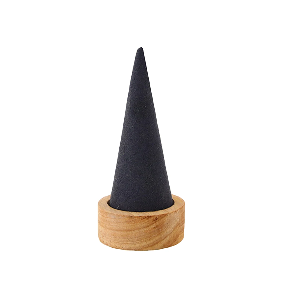 

Cone Ring Holder Jewelry Storage Rack Wooden Organizer Necklace Bamboo Display Ornamnet