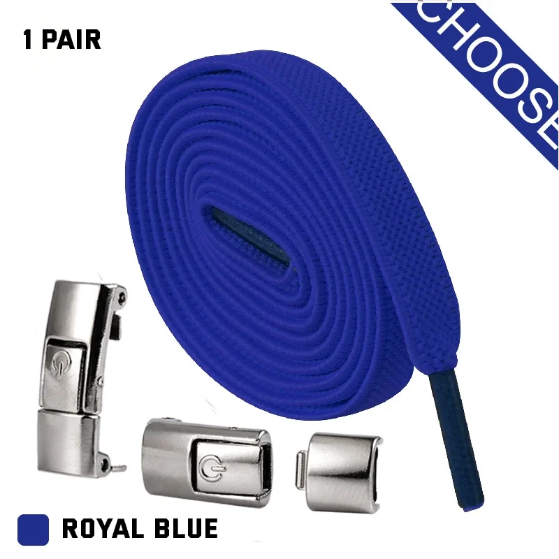 8mm Schnürsenkel ohne Binden mit Metall-Druckverschluss, elastische Schnürsenkel für Sneaker, Kinder und Erwachsene, verbreiterte flache Schnürsenkel für Schuhe