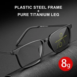 VICKI New Pure Titanium Frame Men's Comfort Full Frame Ultralight Glasses Can Be Customized Prescription Multi-focus 8878