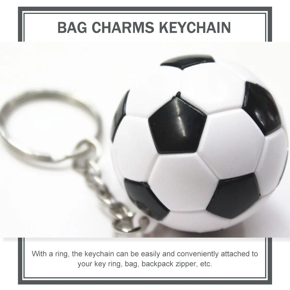 

10pcs Soccer Keychains Sports Ball Rings For Keys Bags Backpacks Portable Key Chain Soccer Party Favors Handbag Hanging