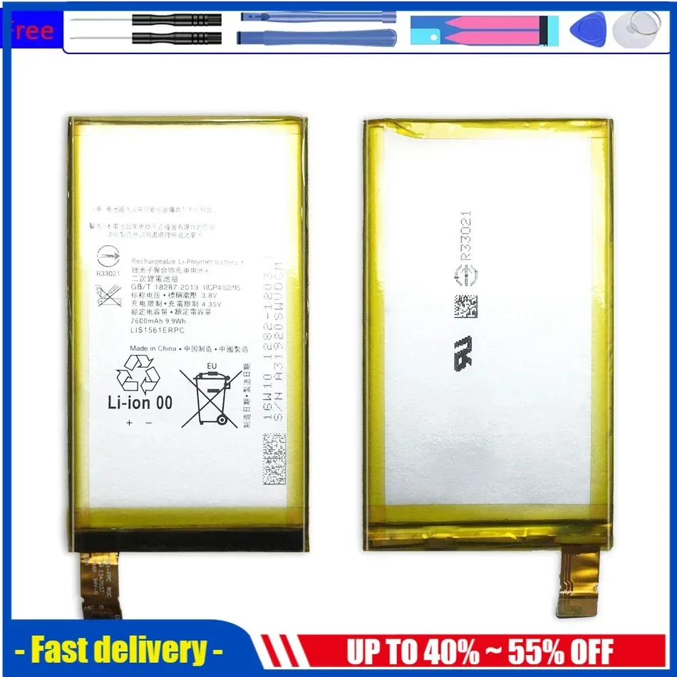 Battery For Sony Xperia Z3 Mini Compact Z3c M55W Z3mini D5803 D5833 SO-02G /C4 E5333 E5363 E5306 2600mAh LIS1561ERPC Battery