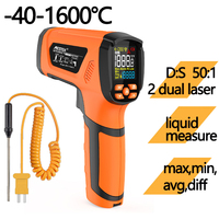 -40~1600℃ High Temperature Meter Digital Infrared Thermometer Non-contact Pyrometer Imager IR Termometro Color LCD Light Alarm