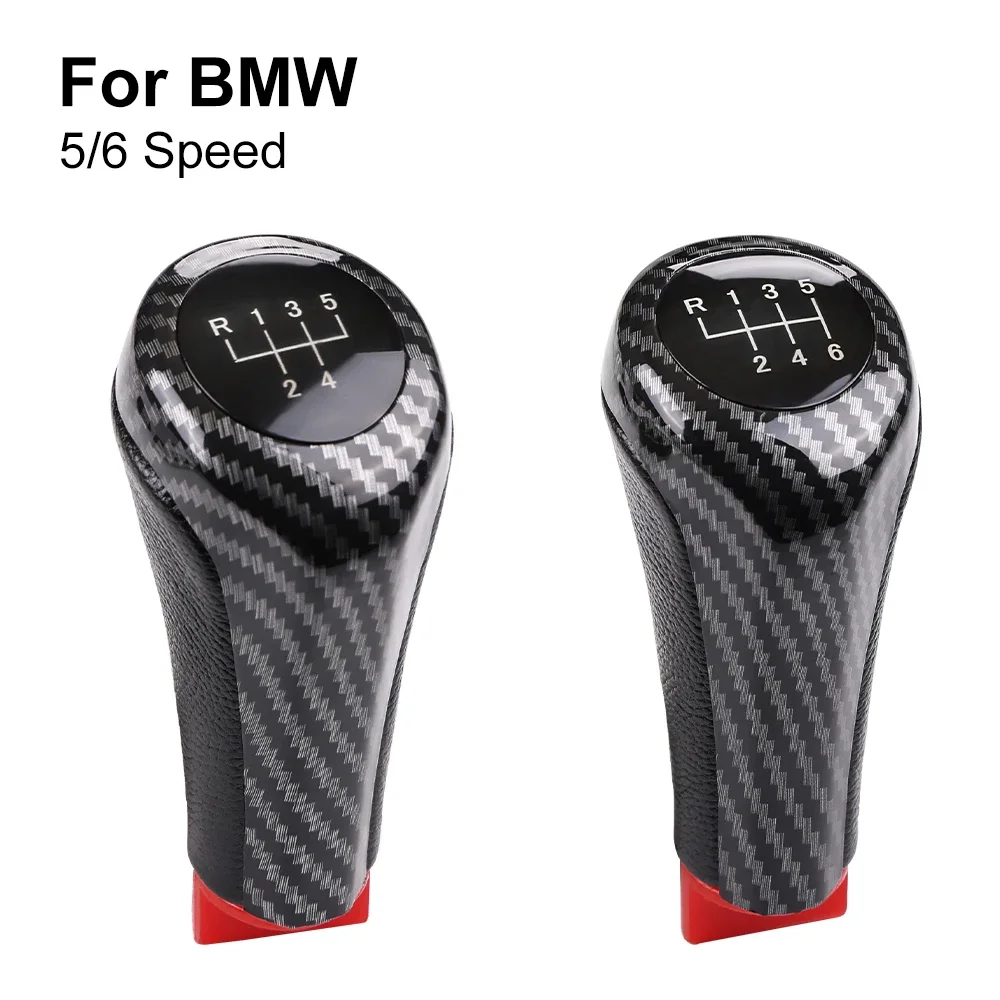 

Fit For BMW 1 3 5 6 Series E46 E53 E60 E61 E63 E81 E82 E83 E84 E87 E90 E91 E92 Car 5 6 Speed Leather Gear Stick Shift Knob