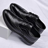Handmade Oxford Shoes Designer Brand Men's Thick-Soled High-Top Shoes Men's Leather Shoes Formal Occasion Business Shoes