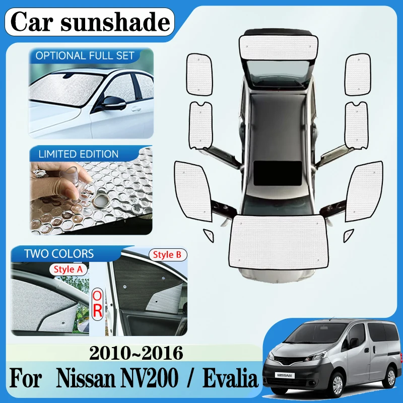 

Автомобильные солнцезащитные козырьки для Nissan NV200, аксессуары NV 200 Evalia Vanette 2010 ~ 2016, авто солнцезащитный козырек на окно, автомобильные аксессуары