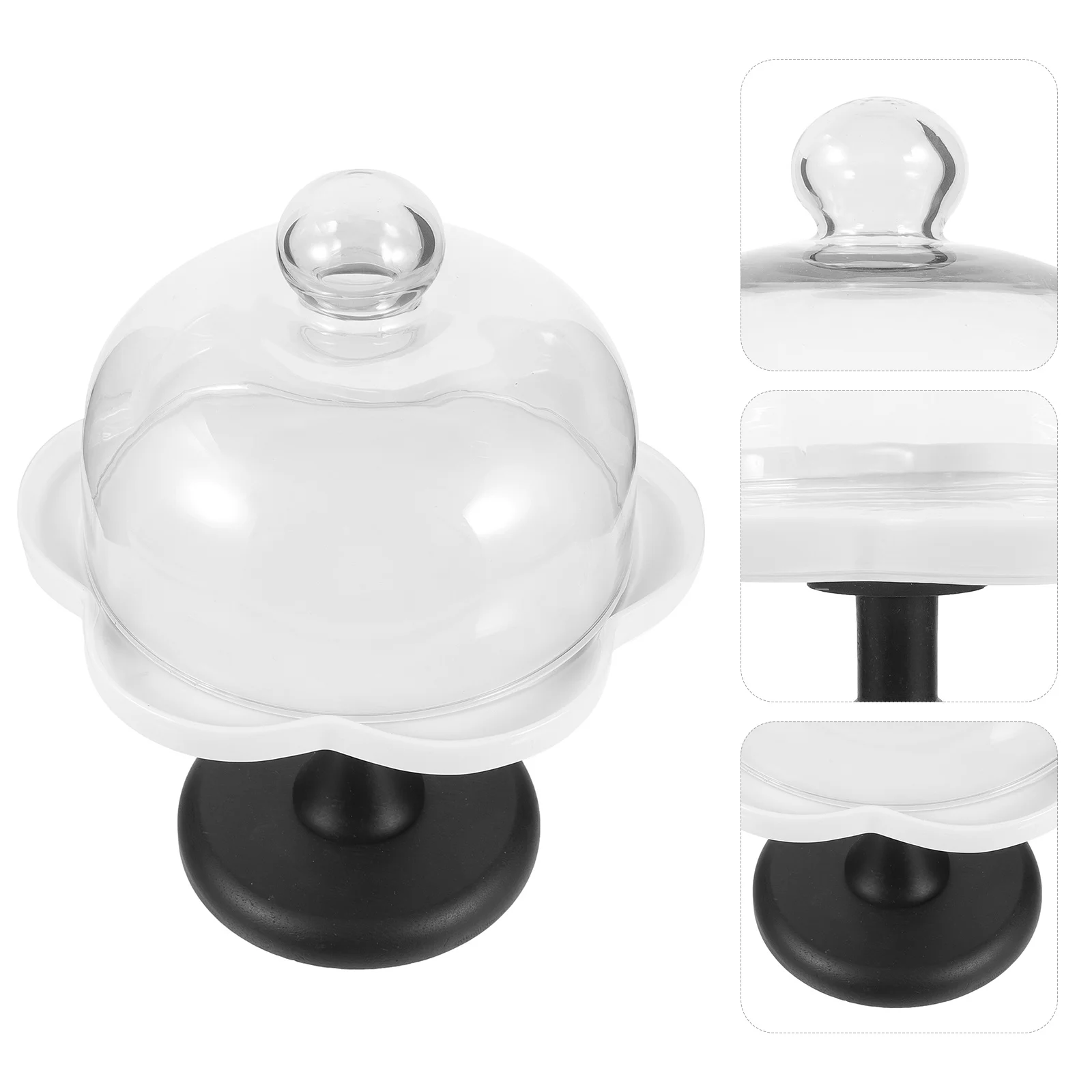 

Стеклянная подставка для торта с куполообразным дизайном на ножках, гладкая полировка для тортов, кексов, десертов, закусок, фруктов, идеально подходит для дня рождения