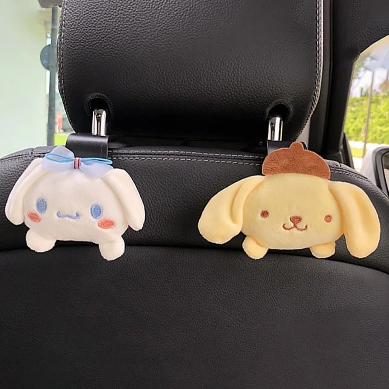 Multifuncional Small Doll Car Hooks, Acessórios Interiores, Pequeno, Sanrio, My Melody, Kuromi, Cinnamoroll, Onpompurin, Kawaii, 1, 2Pcs