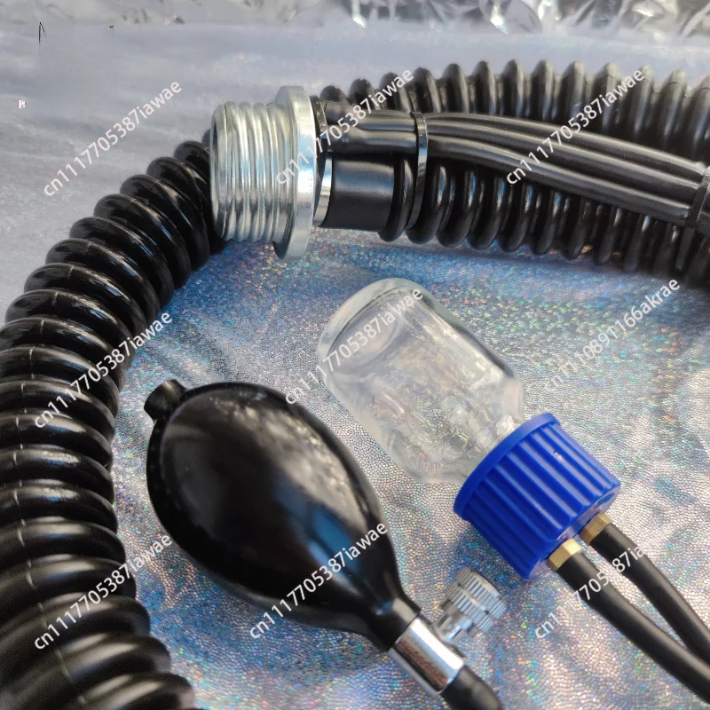 New Black Lid Black Breathing Tube - 1m, Metal Connectors, Rubber, Flexible,