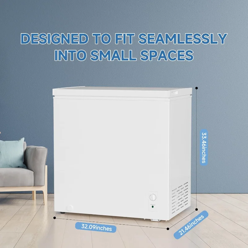 BANGSON 7.0 قدم مكعب، فريزر عميق مع ترموستات قابل للتعديل، فريزر باب مفتوح علوي مع سلة قابلة للإزالة