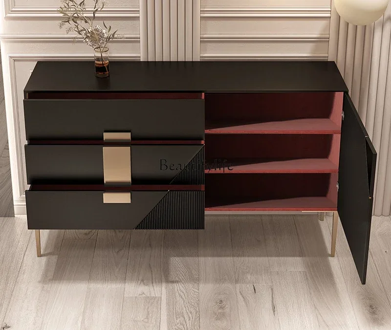 

4*Italian light luxury dining side cabinet modern simple entrance locker partition storage